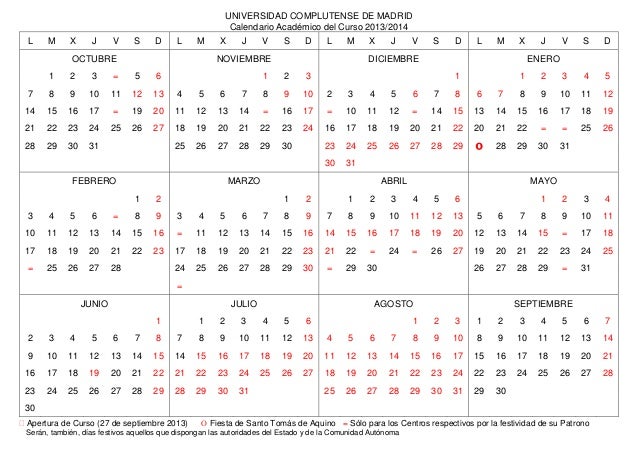 3 2013 10 08 Calendario Imprenta calendario laboral ucm