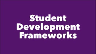 Student
Development
Frameworks
 