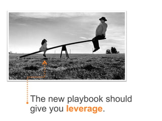 The new playbook should
give you leverage.
 