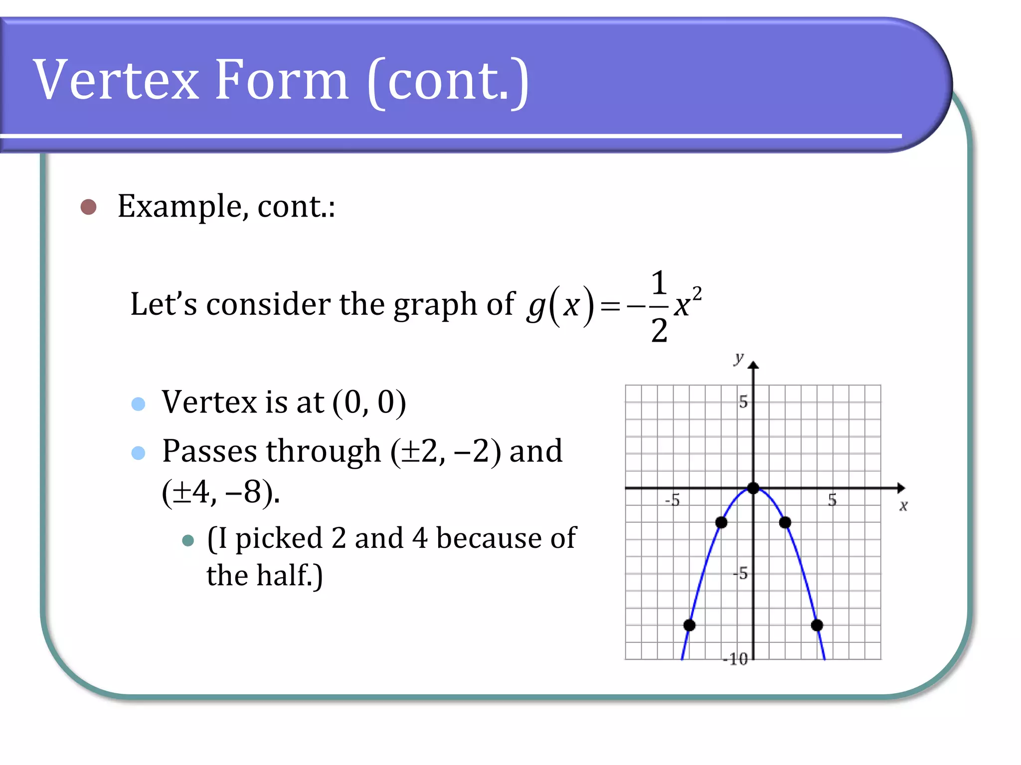 3.1 Quadratic Functions and Models