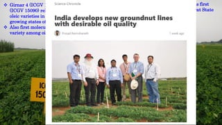 Research Program Genetic Gains (RPGG) Review Meeting 2021: Groundnut genomic tools and integration in breeding By Manish K. Pandey