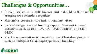 Research Program Genetic Gains (RPGG) Review Meeting 2021: Groundnut genomic tools and integration in breeding By Manish K. Pandey