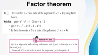 Factor theorem
 