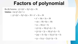 Factors of polynomial
 