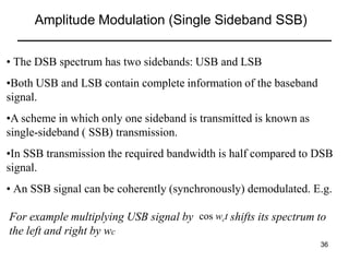 Ssb Bandwidth Amplitude modulation, Generation of AM signals | PDF