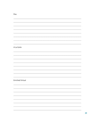 29
Flex
A La Carte
Enriched Virtual
 