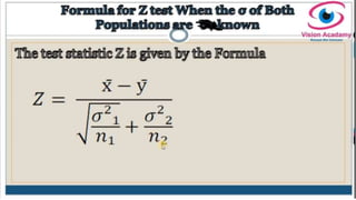 Z - Test - Difference of Two Population Mean | PPTX