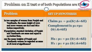 Z - Test - Difference of Two Population Mean | PPTX