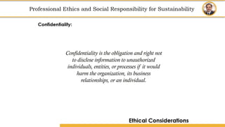 Amity School of Business
Professional Ethics
and
Social Responsibility for Sustainability
Professional Ethics and Social Responsibility for Sustainability