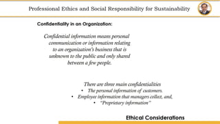 Amity School of Business
Professional Ethics
and
Social Responsibility for Sustainability
Professional Ethics and Social Responsibility for Sustainability