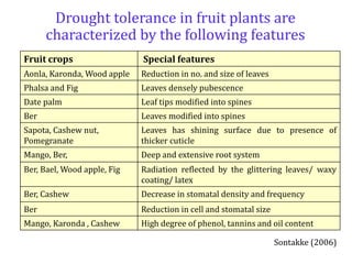 Mitigation strategies for abiotic stress situations in fruit crops | PPTX