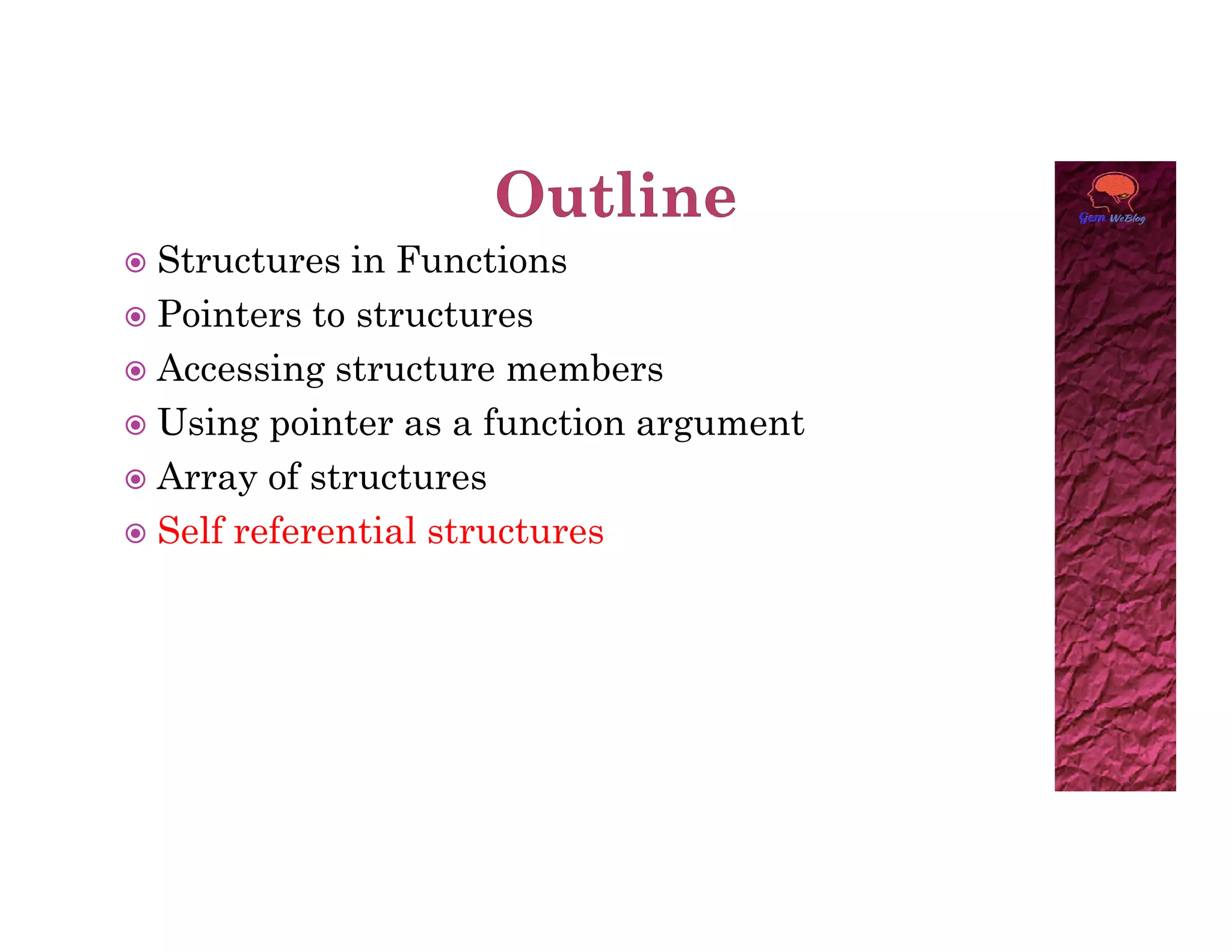 Pointers and Structures | PPT