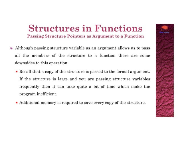 Pointers and Structures | PPT