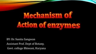 Enzyme mechanism of action & kinetics | PPTX