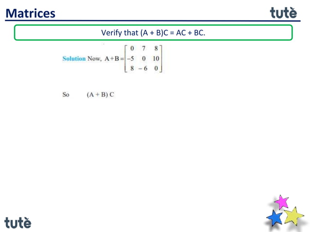 Matrices - multiplication of matrices | PPTX