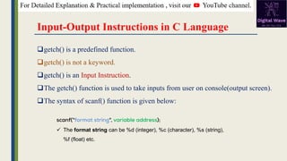 3. input output instruction in c programming by digital wave | PDF ...