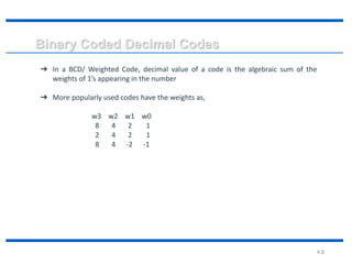 3.codes( binary code ,excess 3, gray code ) | PPTX