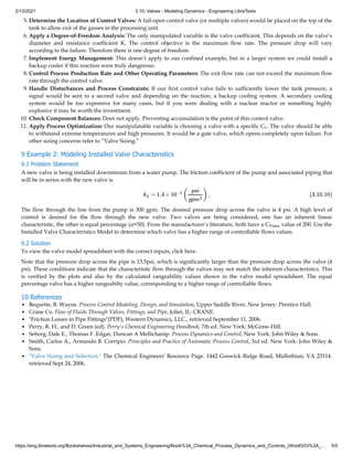 3.10 valves modeling dynamics - engineering libre-texts | PDF