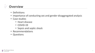The importance of sex and gender in medical research | PPTX