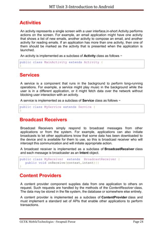 Introduction to android | PDF