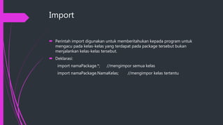 3. struktur program java | PPTX