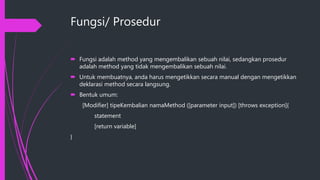 Prosedur Java 3. struktur program java | PPTX
