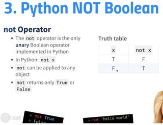 Operators: Arithmetic, Comparison, Logical and more