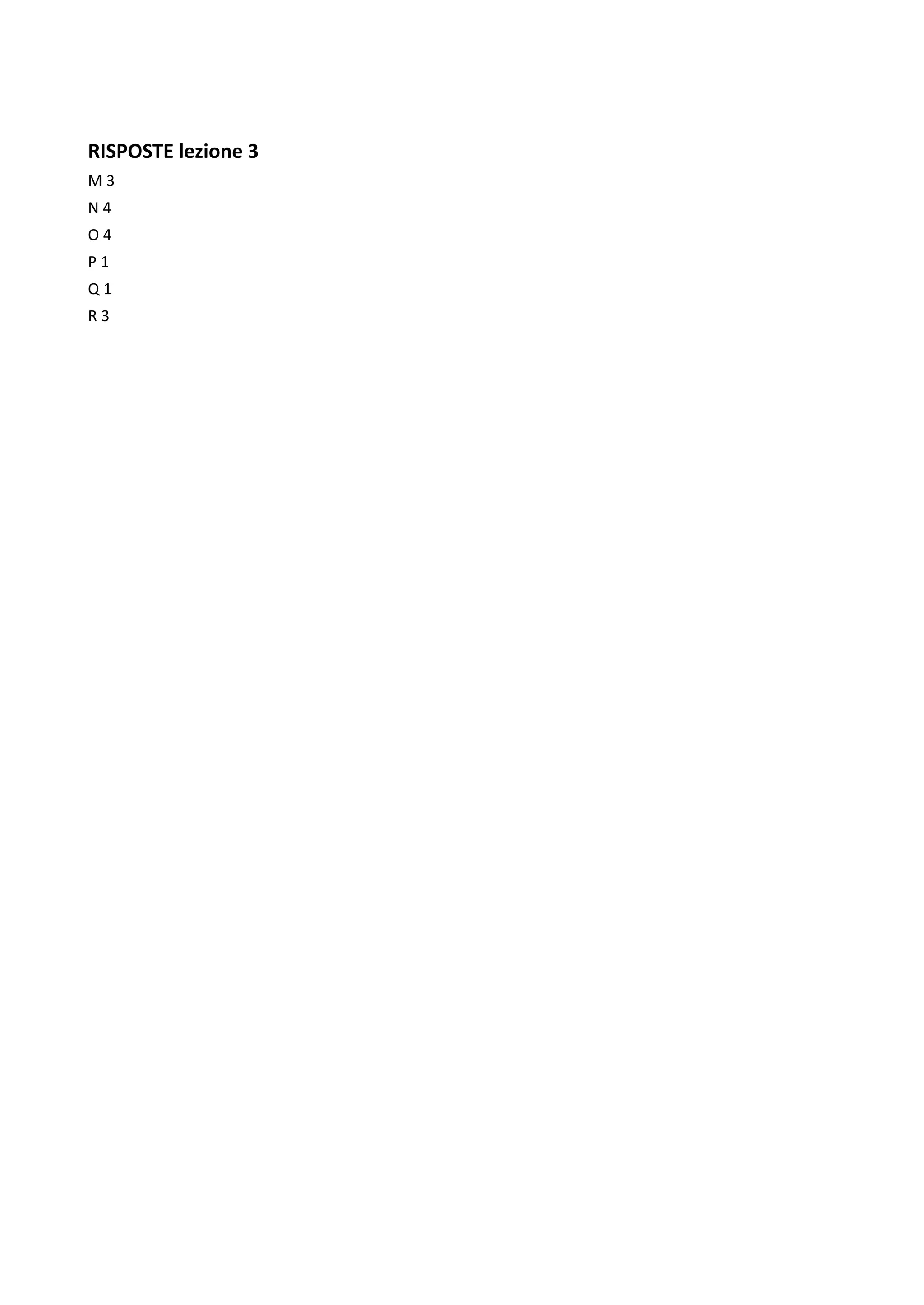 3.7 domande e risposte sulla lezione 3 | PDF