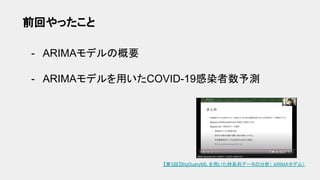 ǰؤä
- ARIMAǥθҪ
- ARIMAǥäCOVID-19Ⱦy
5ءBigQueryML ärϵХǩ`η ARIMAǥ룩
 