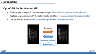 Unsupervised Learning for Compressed Sensing MRI Using CycleGAN | PPTX