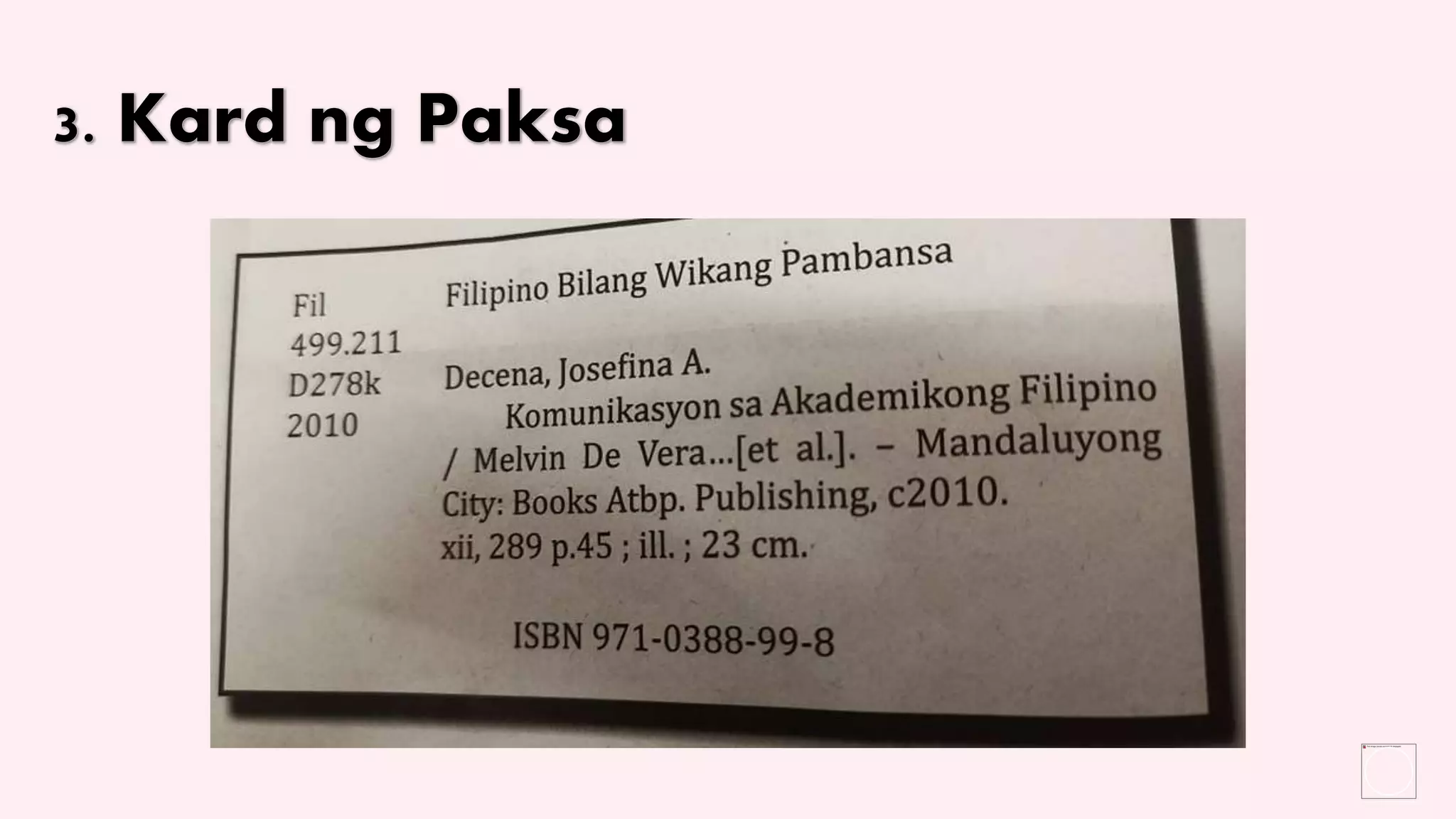 Ang Kard Katalog at ang OPAC PPTX