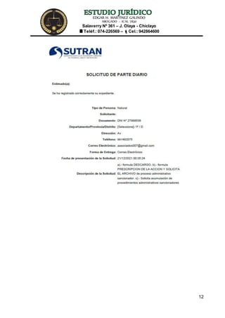EDGAR H. MARTÍNEZ GALINDO
ABOGADO – ICAL 7830
Salaverry Nº 361 – J. Olaya - Chiclayo
Teléf.: 074-226569 – Cel.: 942864600
12
 