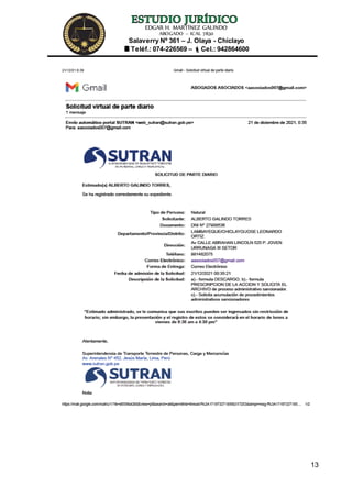 EDGAR H. MARTÍNEZ GALINDO
ABOGADO – ICAL 7830
Salaverry Nº 361 – J. Olaya - Chiclayo
Teléf.: 074-226569 – Cel.: 942864600
13
 
