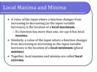 Local Maximum Sign Change 3.3 Rates of Change and Behavior of Graphs | PDF