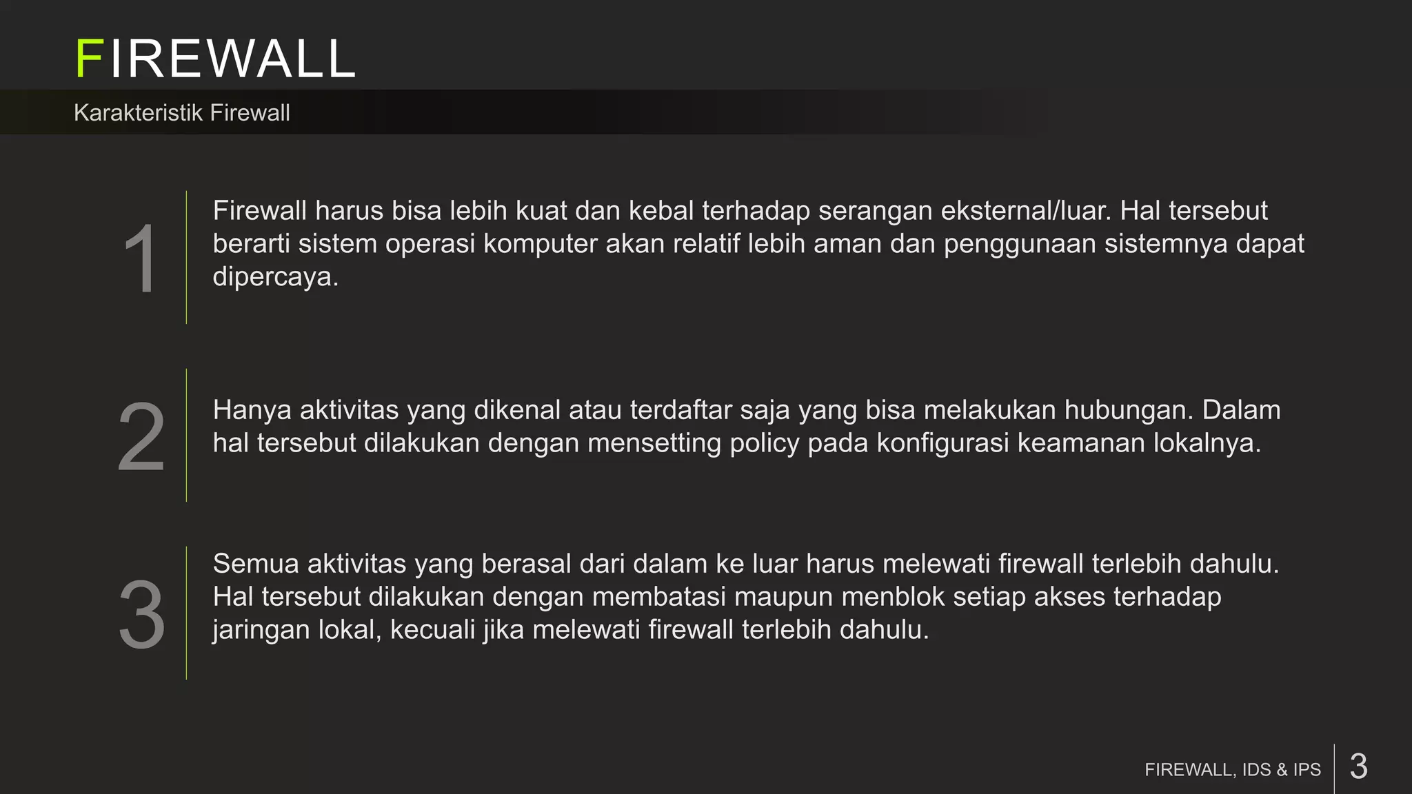 Firewall, IDS & IPS - Awaludin Siking | PPTX