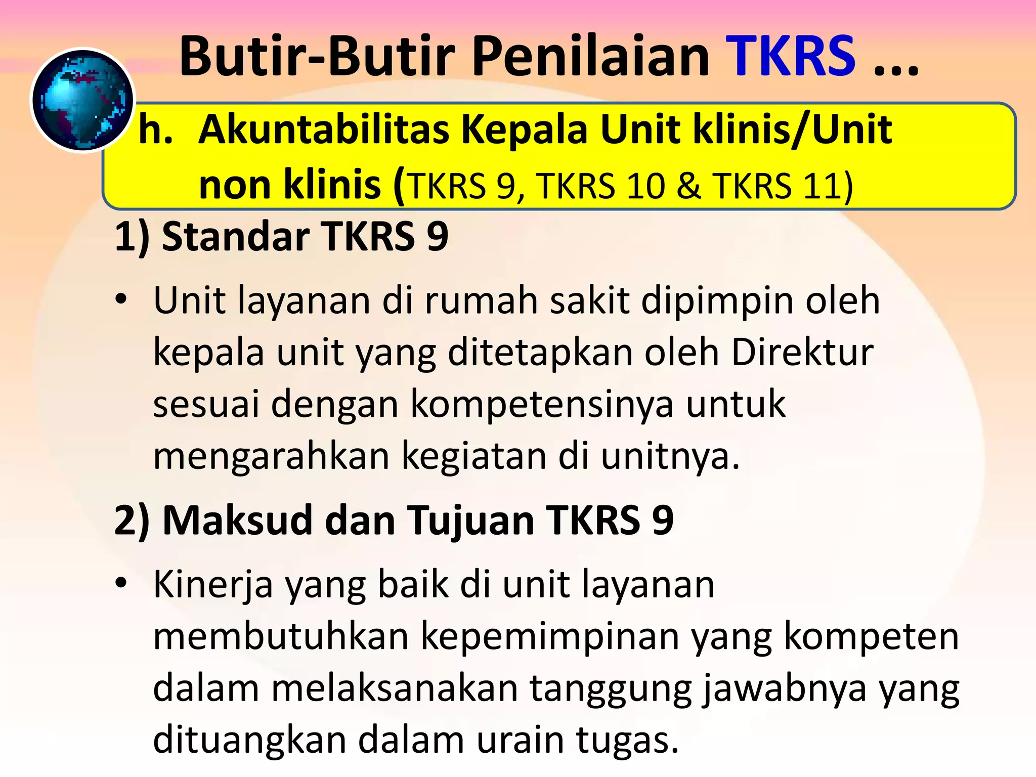 Tata Kelola Rumah Sakit (TKRS) _BimTek "Standar AKREDITASI RUMAH SAKIT ...