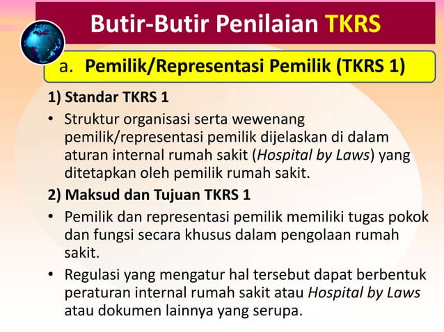 Tata Kelola Rumah Sakit (TKRS) _BimTek "Standar AKREDITASI RUMAH SAKIT ...