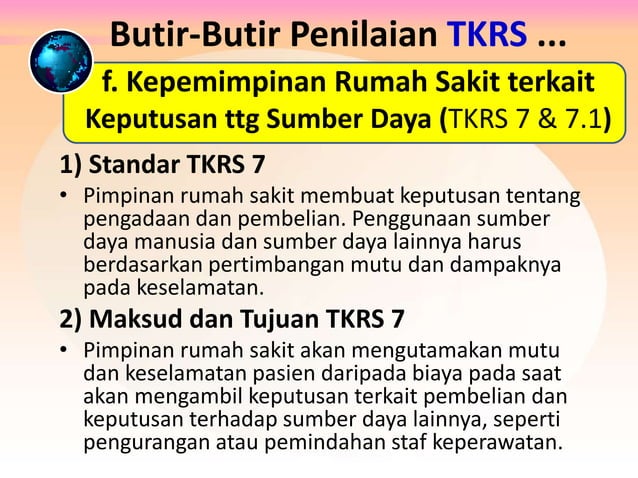 Tata Kelola Rumah Sakit (TKRS) _BimTek "Standar AKREDITASI RUMAH SAKIT ...
