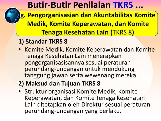 Tata Kelola Rumah Sakit (TKRS) _BimTek "Standar AKREDITASI RUMAH SAKIT ...