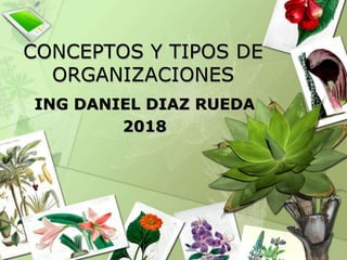 CONCEPTOS Y TIPOS DE
ORGANIZACIONES
ING DANIEL DIAZ RUEDA
2018
 