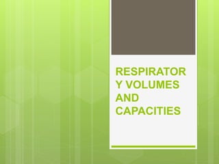 RESPIRATOR
Y VOLUMES
AND
CAPACITIES
 