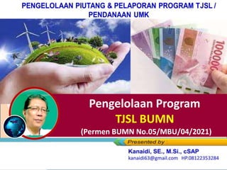 I N S T I T U T E
Pengelolaan Program
TJSL BUMN
(Permen BUMN No.05/MBU/04/2021)
 