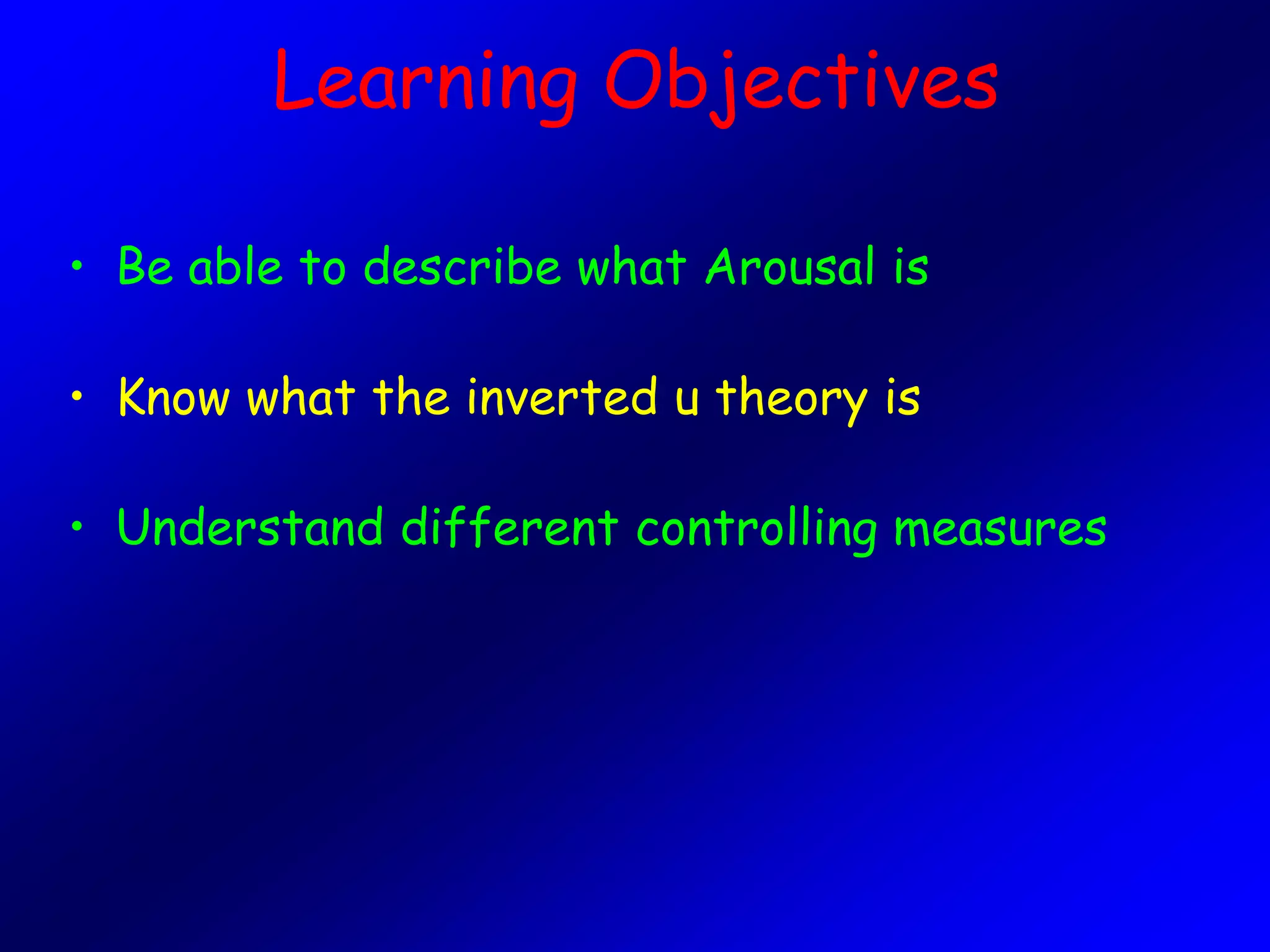 AROUSAL PPT arousal-ppt