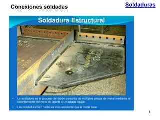 Conexiones soldadas Soldaduras
1
 