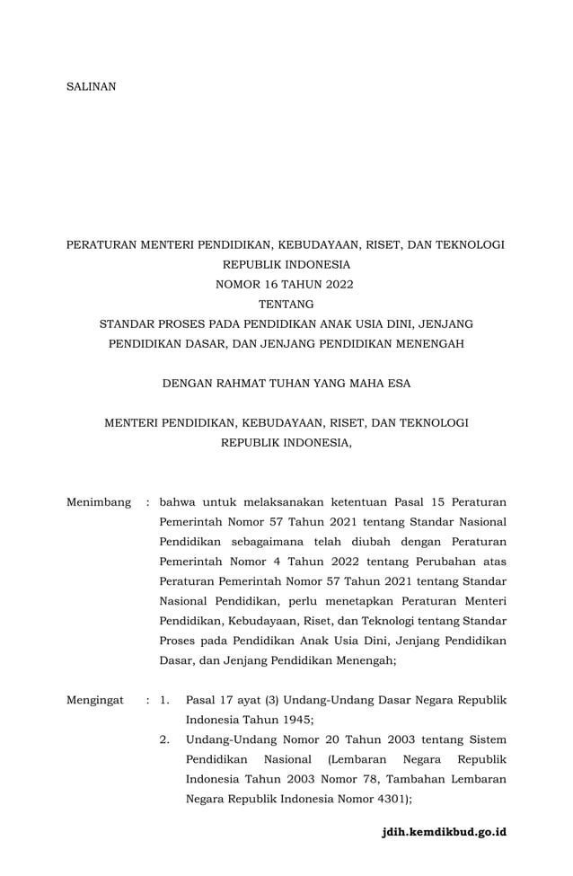 3. Salinan Permendikbudristek No 16 Tahun 2022_Standar Proses.pdf