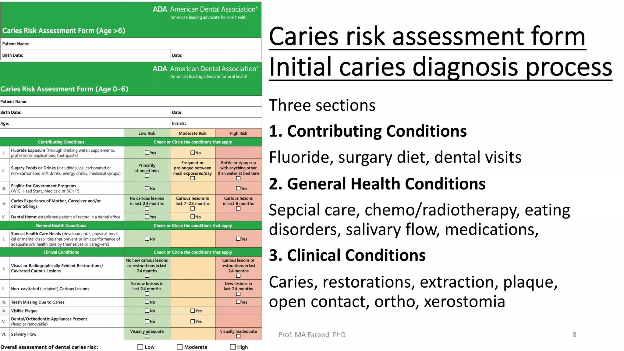 Caries Risk Assessment | PDF | Dental Health | Diseases and Conditions