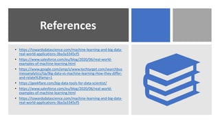 BIG DATA AND MACHINE LEARNING | PPTX