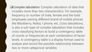 3. Tabulation of data.pptx | Databases | Computer Software and Applications