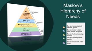 Maslow’s
Hierarchy of
Needs
 