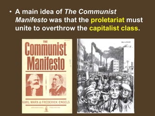 • This leads to private property ceasing
to exist and the people owning the
means of production, creating a system
of comm...